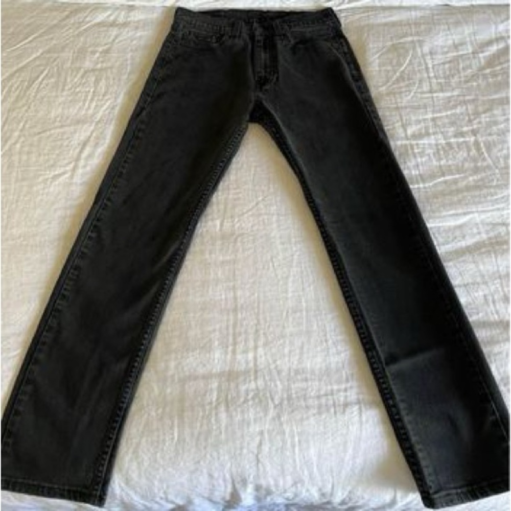 Black Mens 505 Levi Jeans